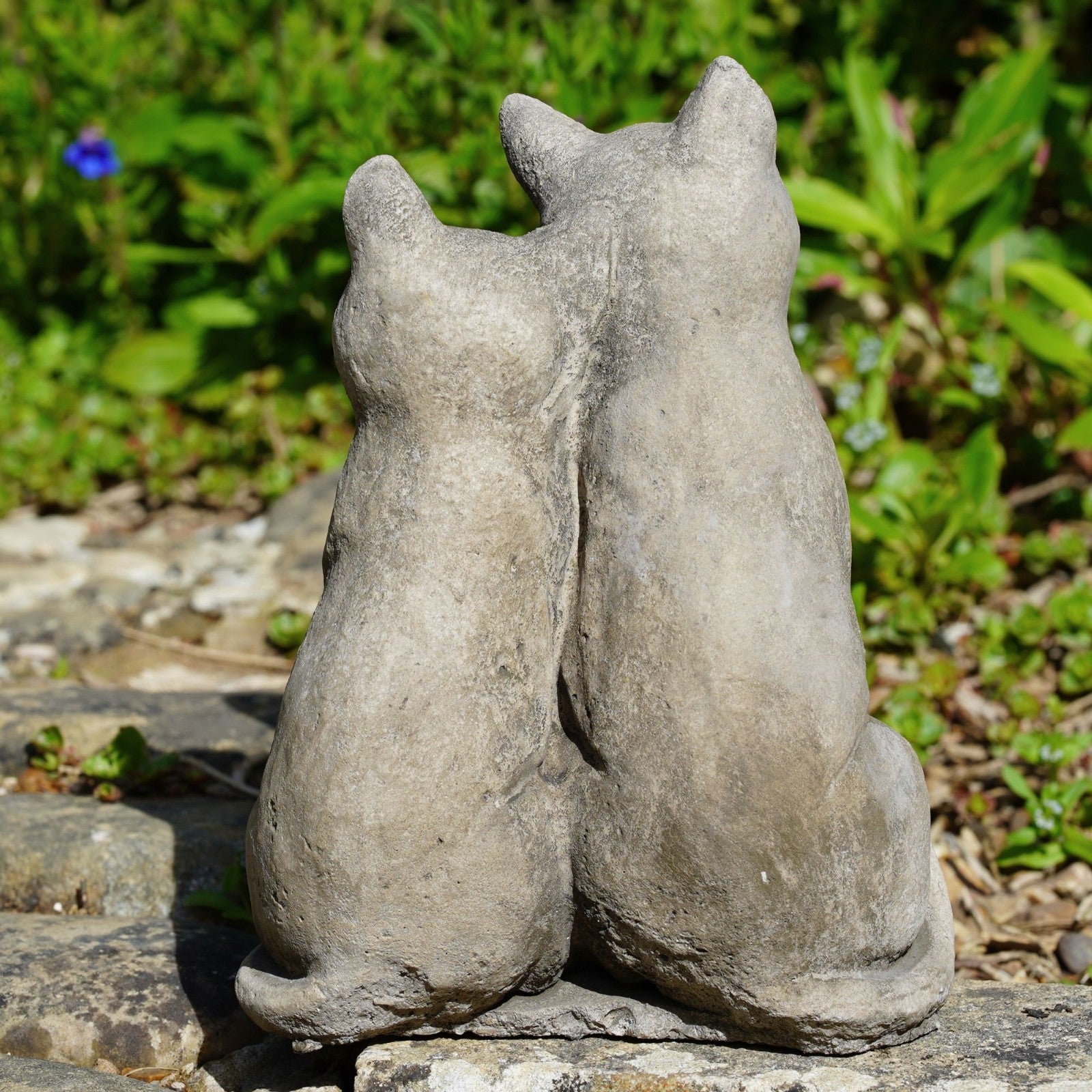 Love Cats Statue Outdoor Garden Ornament Cat Kitten Sculpture