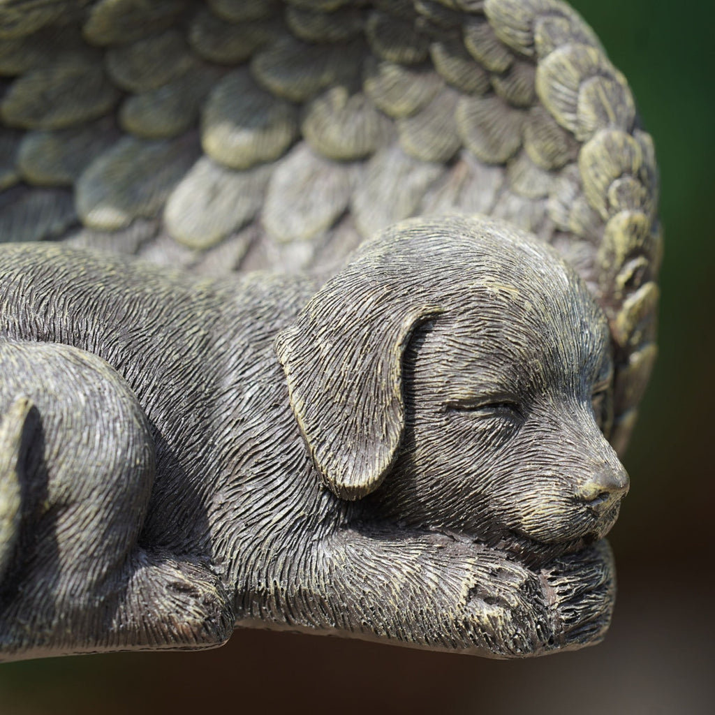 Dog Memorial Statue | Resin Puppy Pet Grave Ornament
