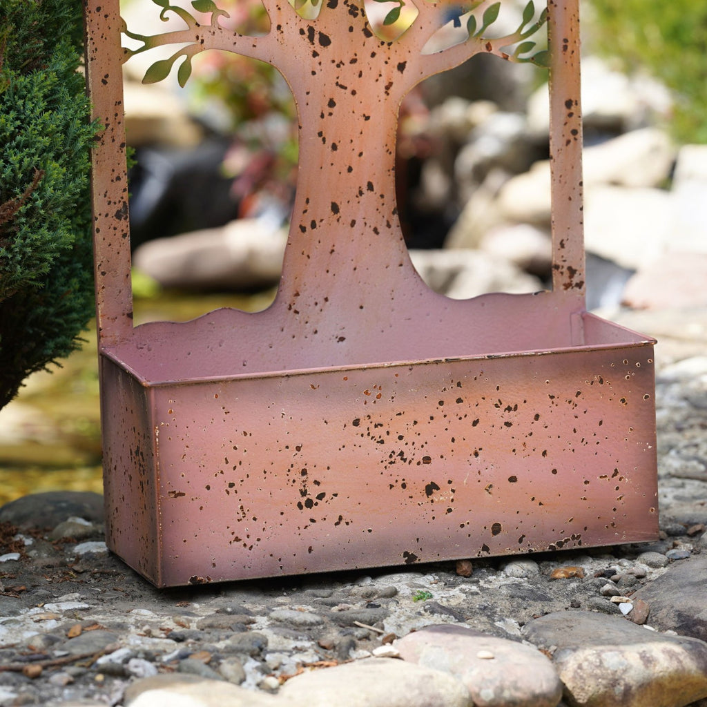 Tree of Life Hanging Wall Planter Metal Flower Pot