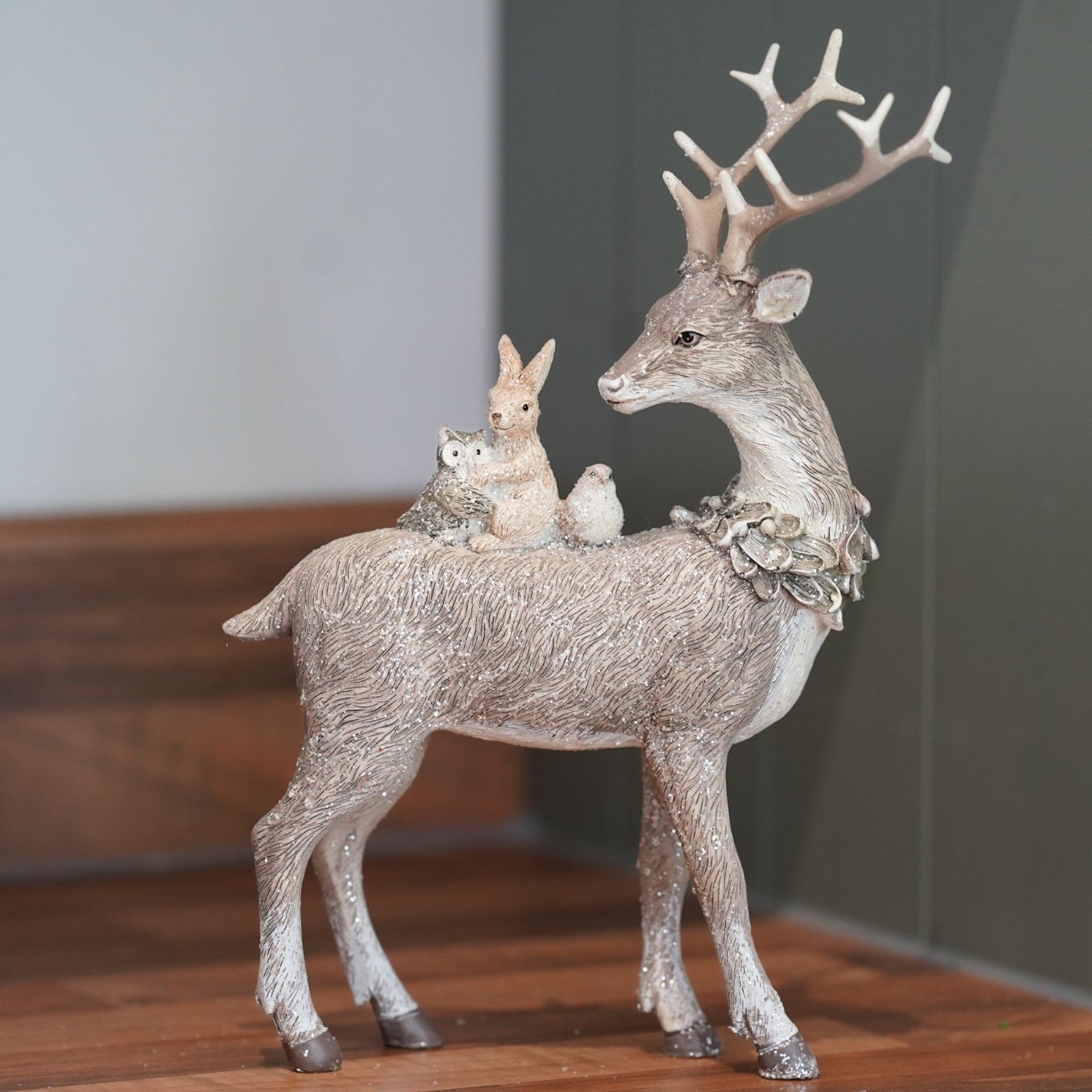Standing Reindeer Resin Christmas Ornament