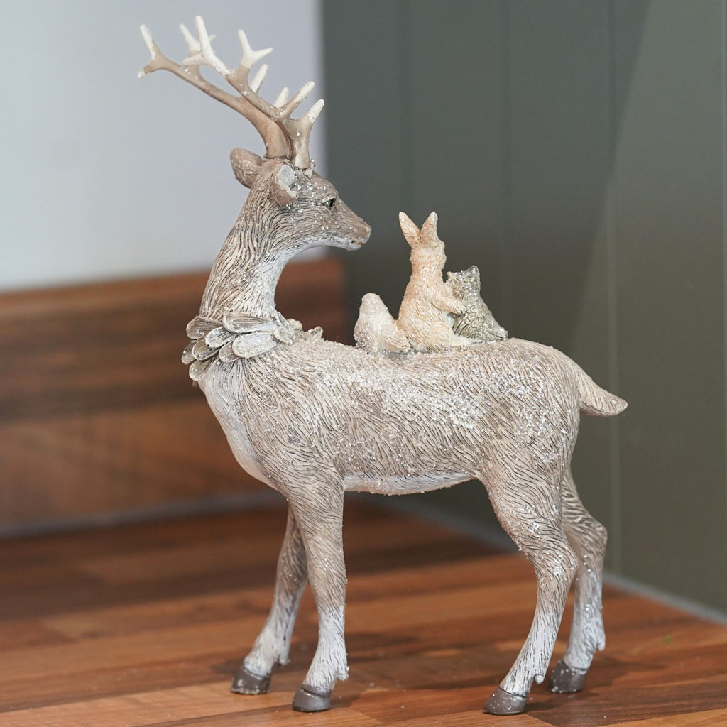 Standing Reindeer Resin Christmas Ornament