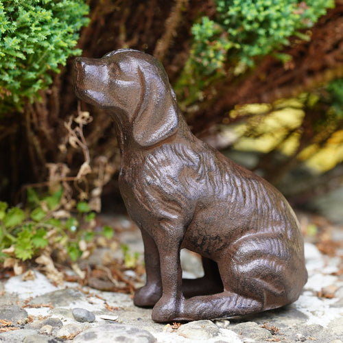 Cast Iron Dog Ornament | Hound Puppy Antique Style