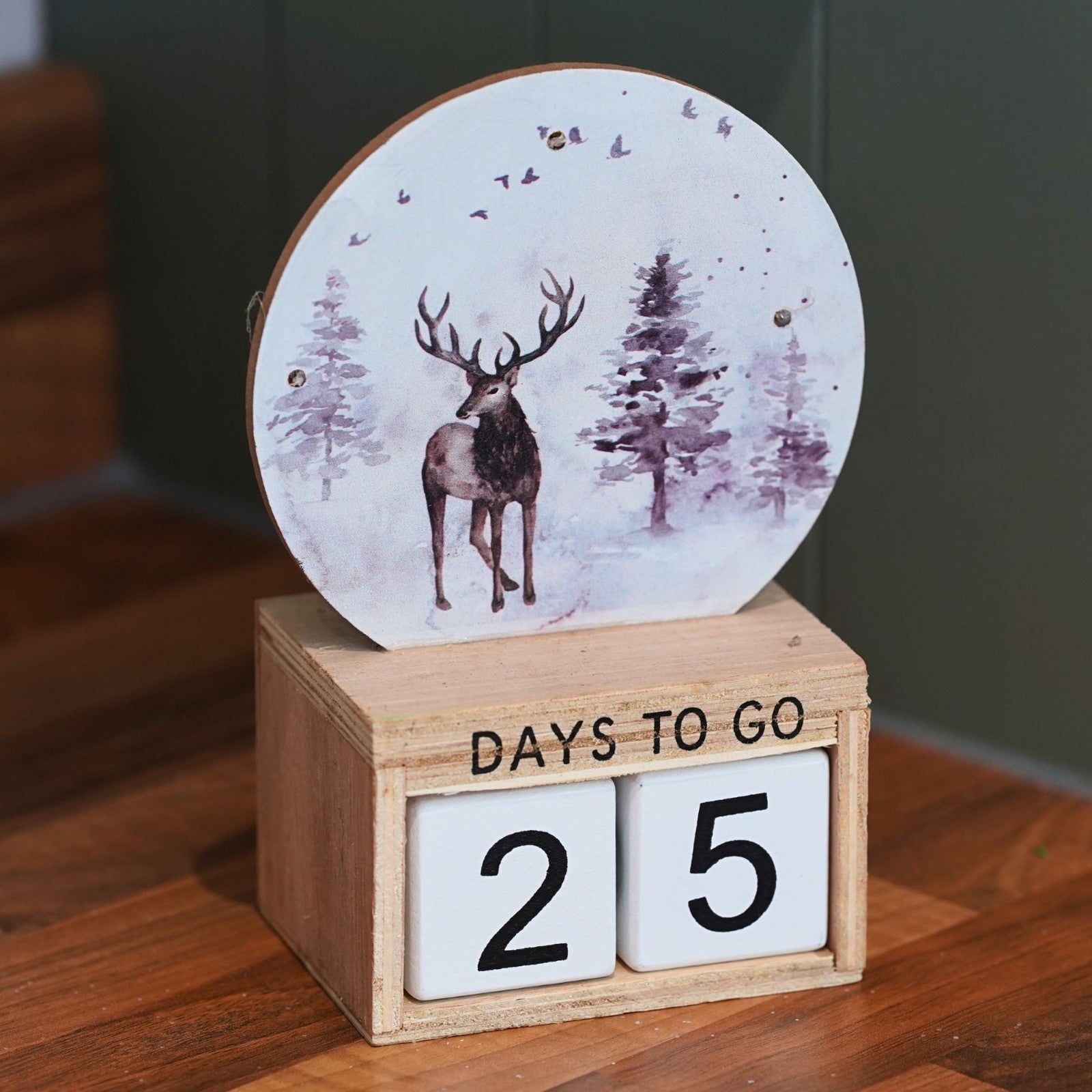 Wooden Advent Calendar Christmas Countdown