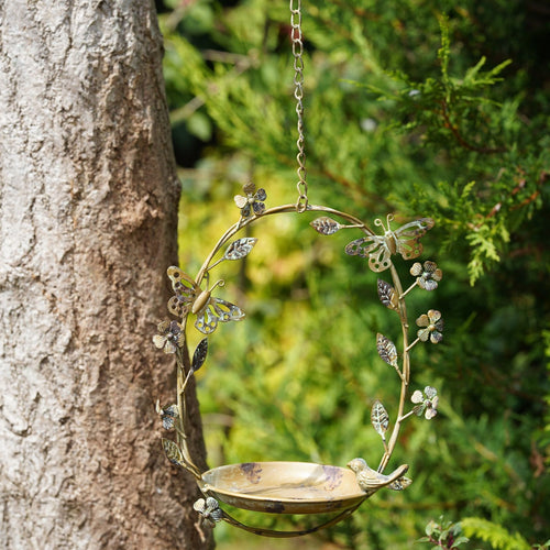 Butterfly Bird Feeder Metal Garden Ornament