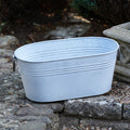 Galvanised Oval Trough Planter with Handles