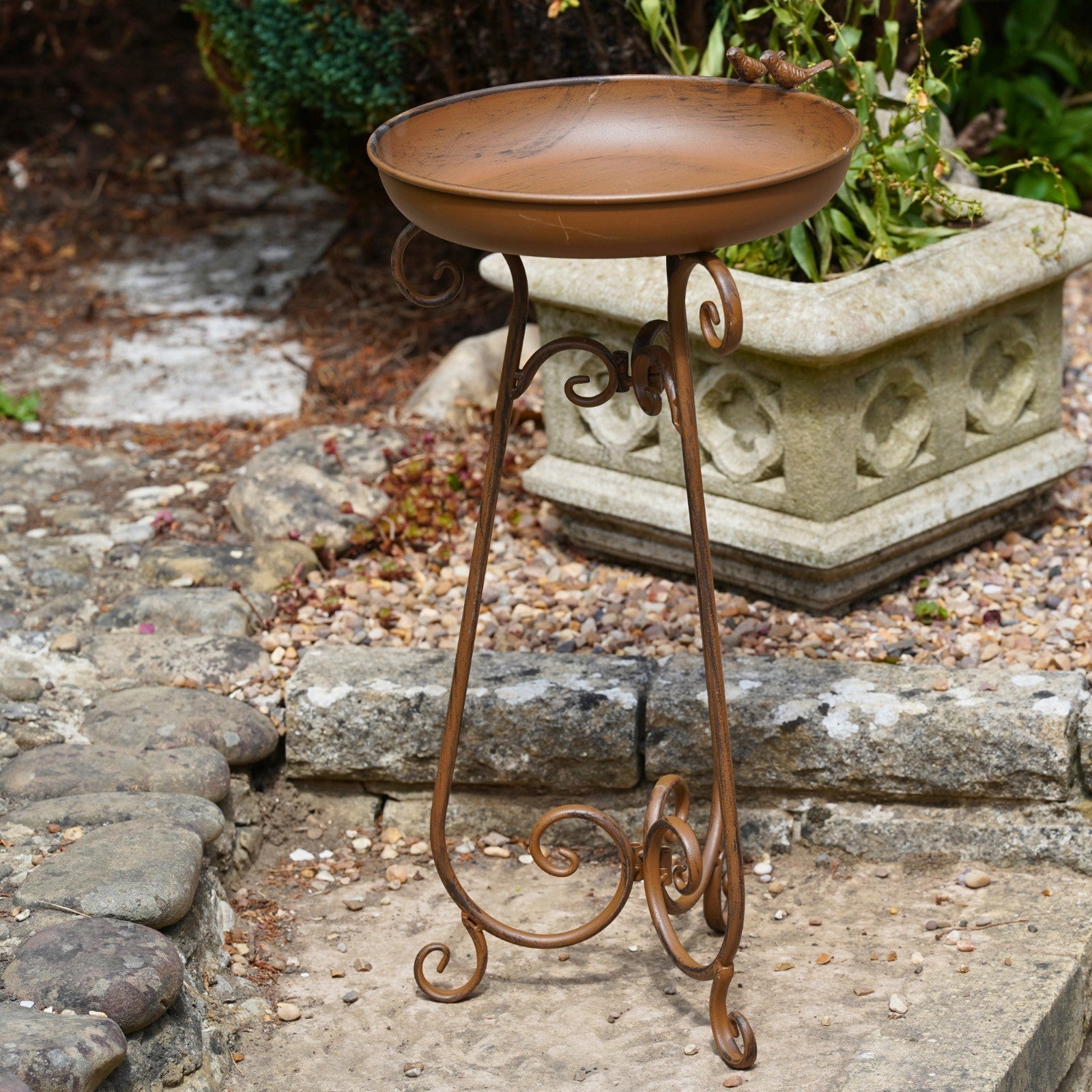 Wrought Iron Bird Bath