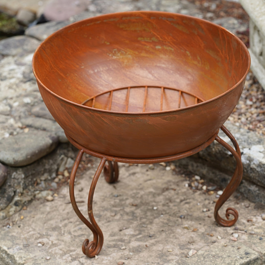 Wrought Iron Fire Pit Bowl – with Fire Grate