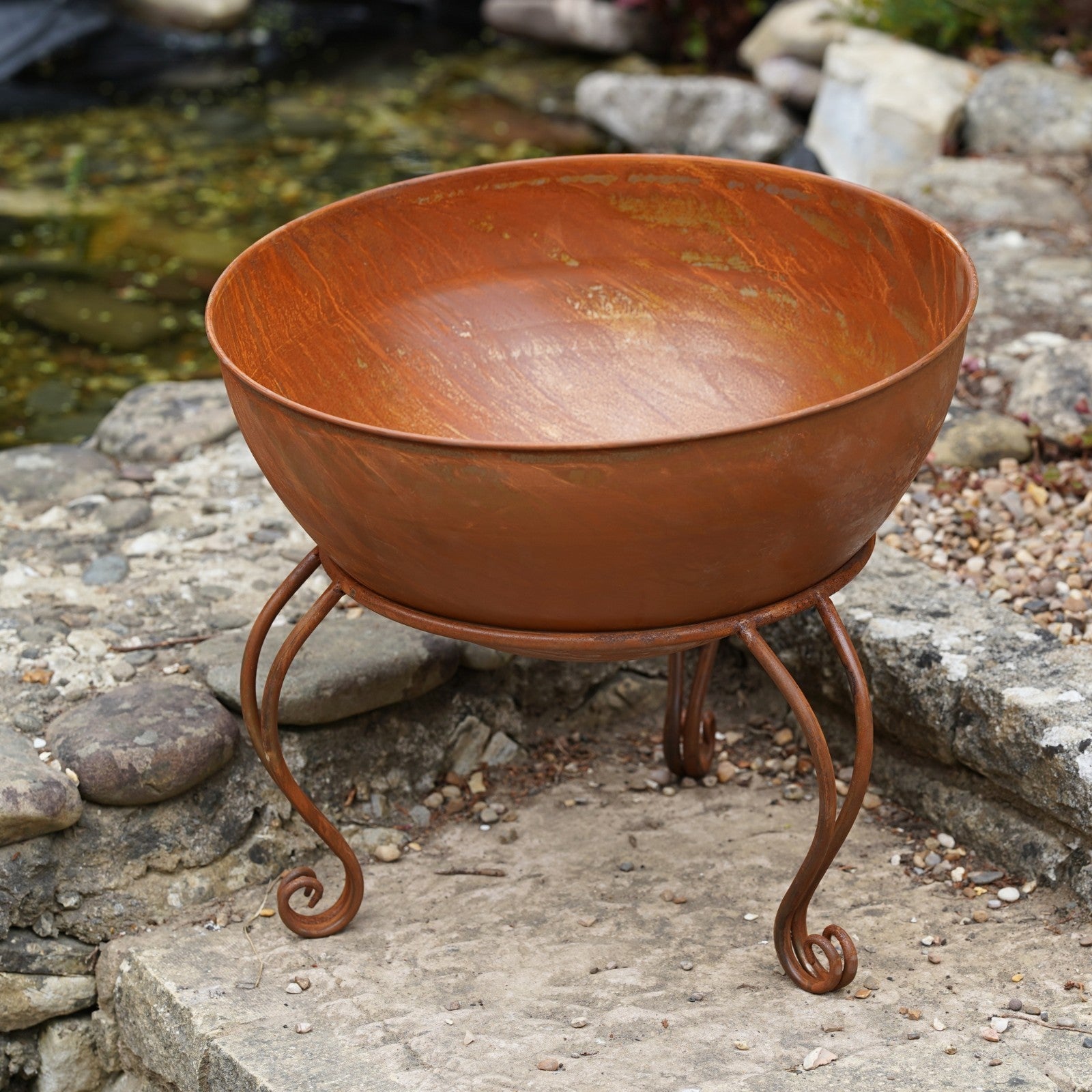 Wrought Iron Fire Pit Bowl – with Fire Grate