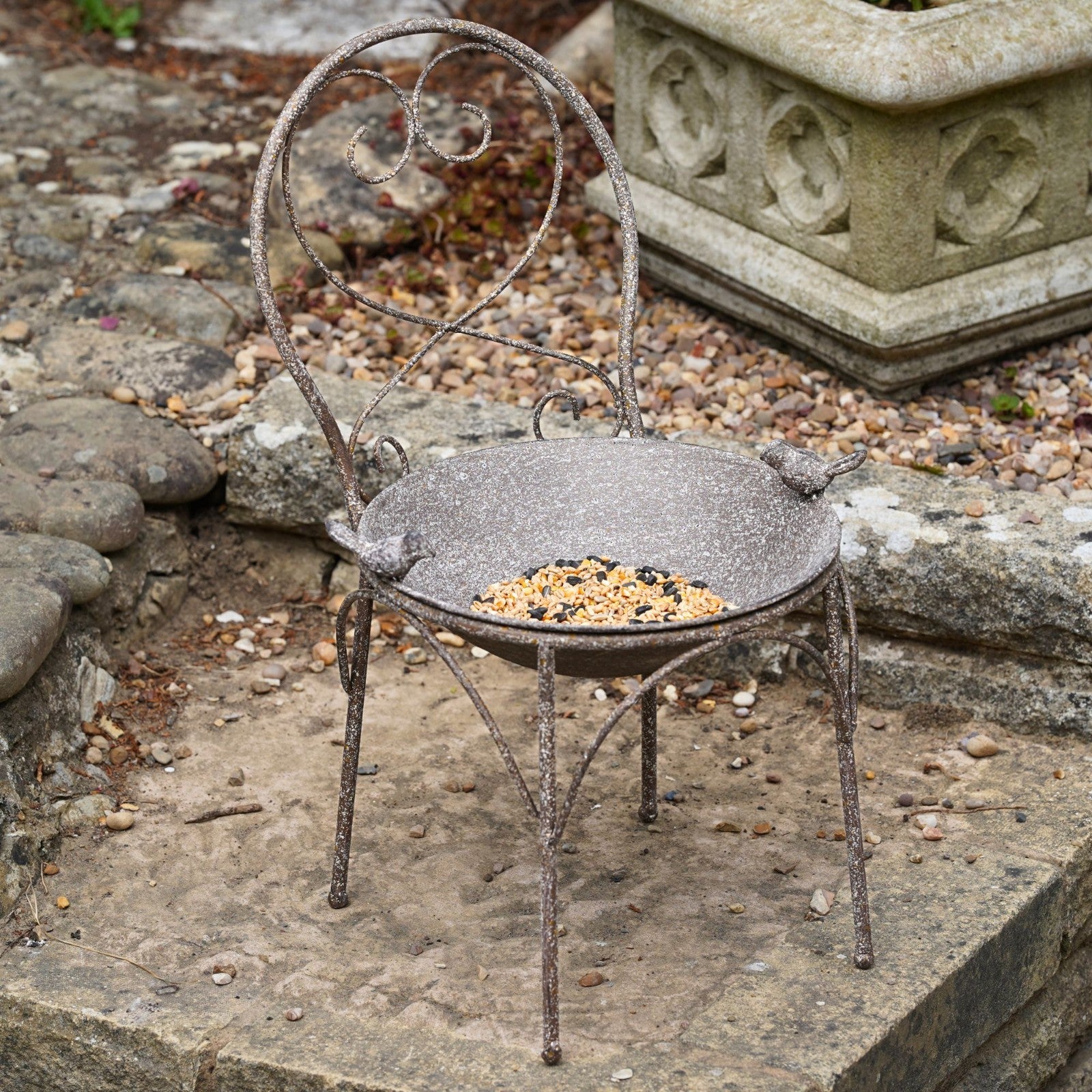 Wrought Iron Bird Feeder – Garden Chair Design