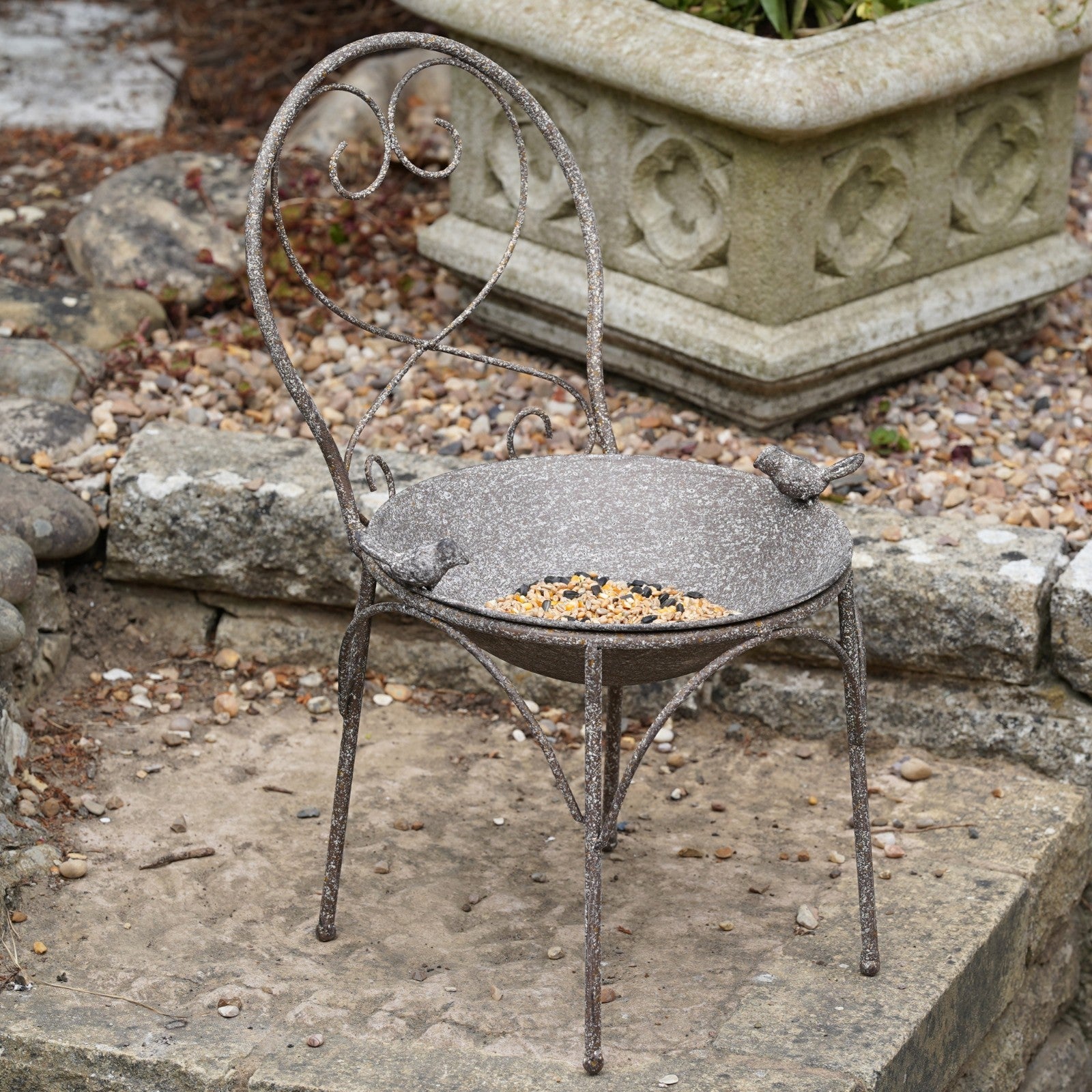 Wrought Iron Bird Feeder – Garden Chair Design