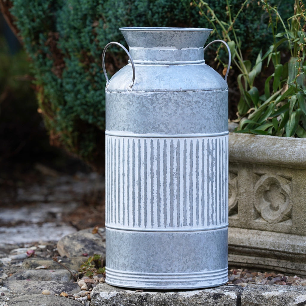 Galvanised Milk Churn Planter