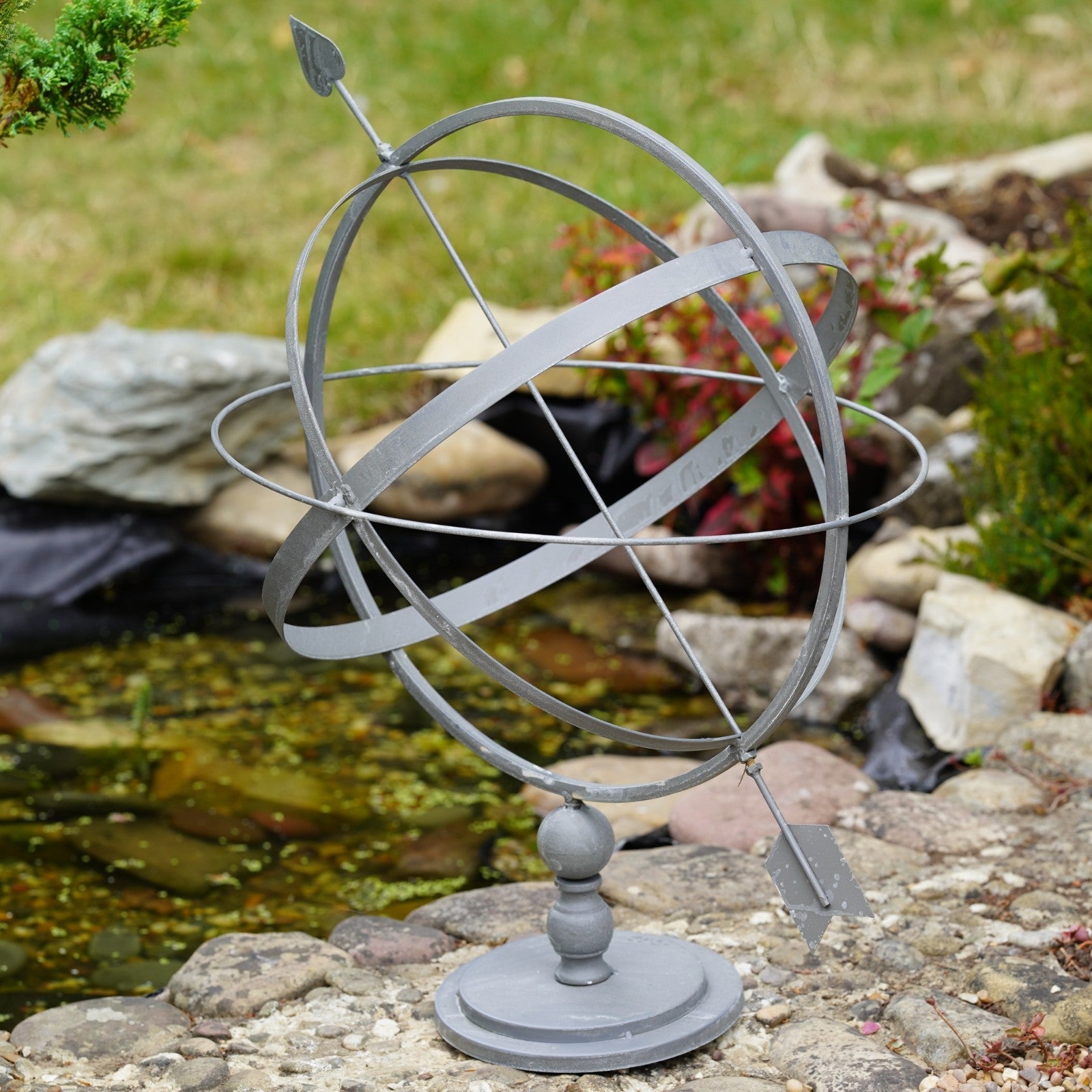 XL Wrought Iron Armillary – Grey