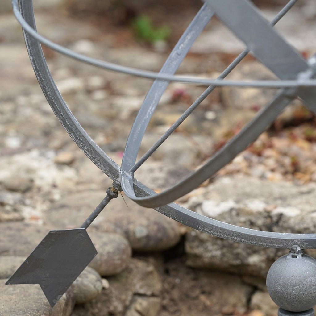 XL Wrought Iron Armillary – Grey