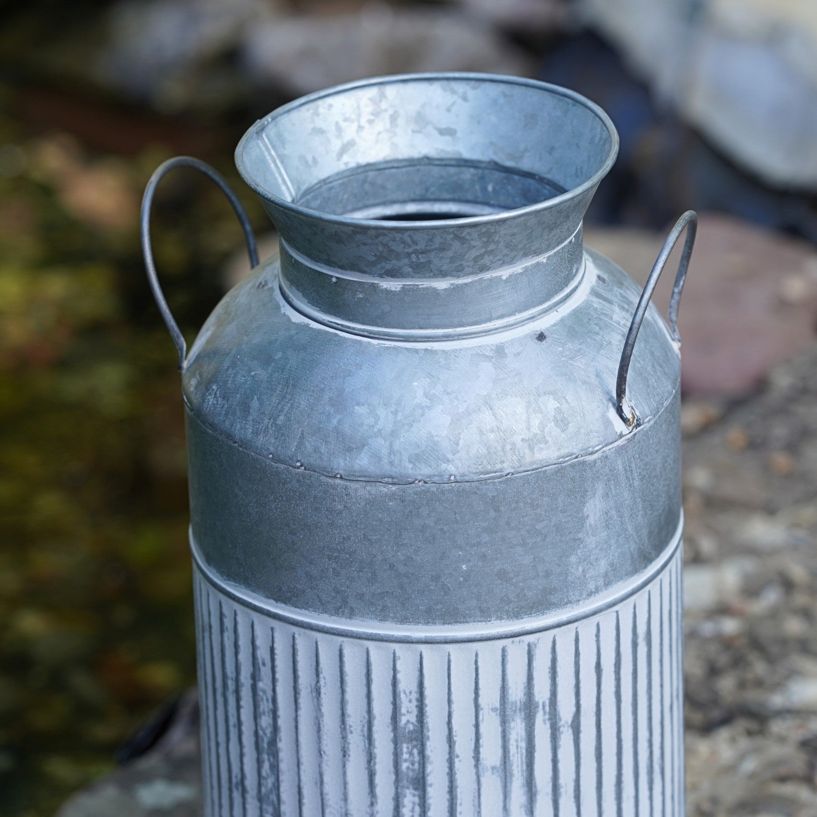 Galvanised Milk Churn Planter