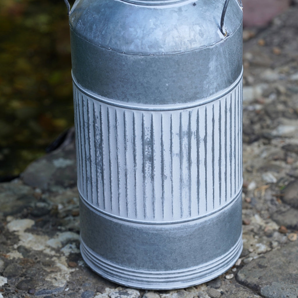 Galvanised Milk Churn Planters – Set of 2