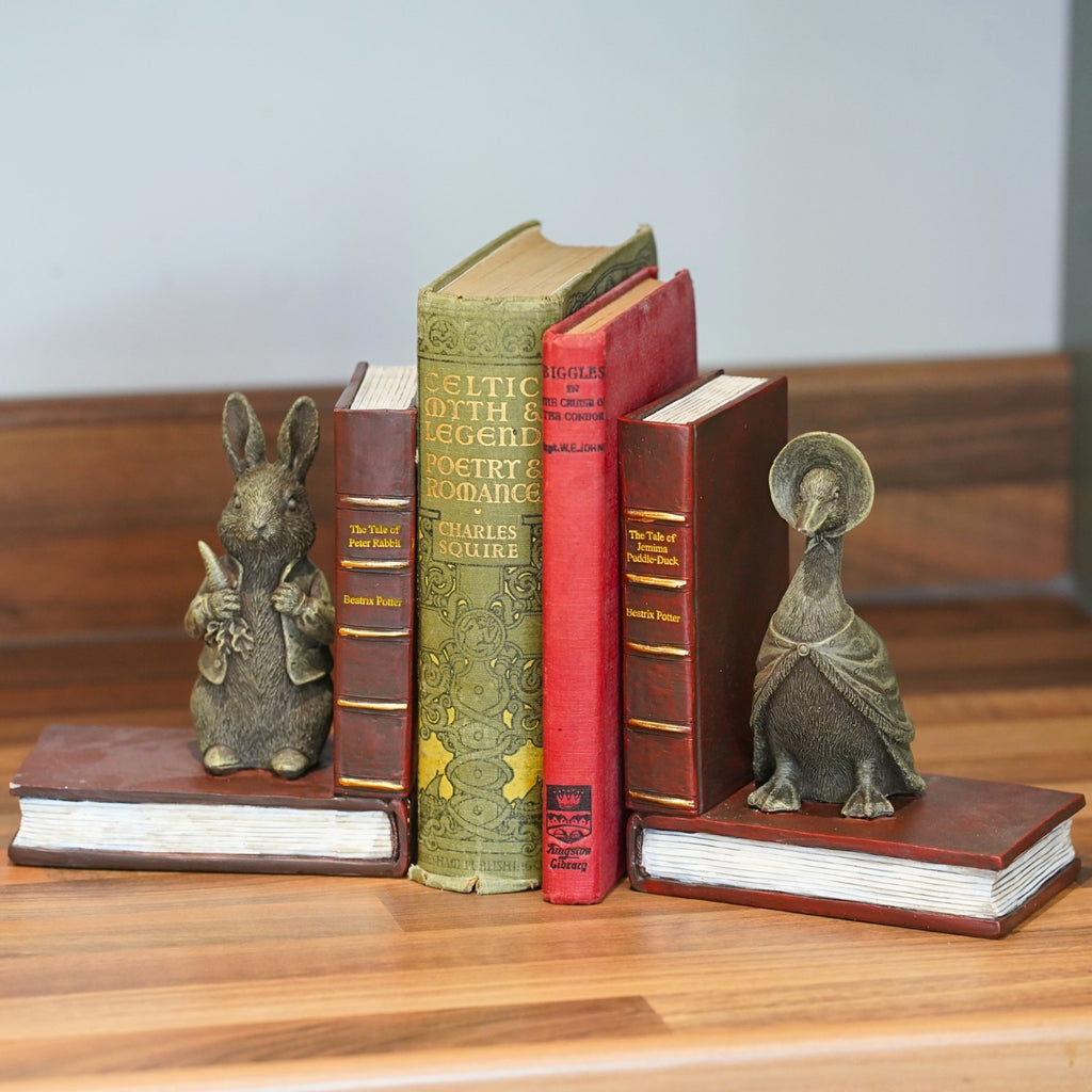 Beatrix Potter Bookends – Pair | Peter Rabbit + Jemima