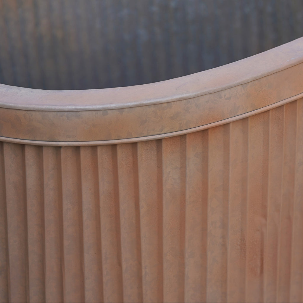 XL Copper Finish Dolly Tub Planter