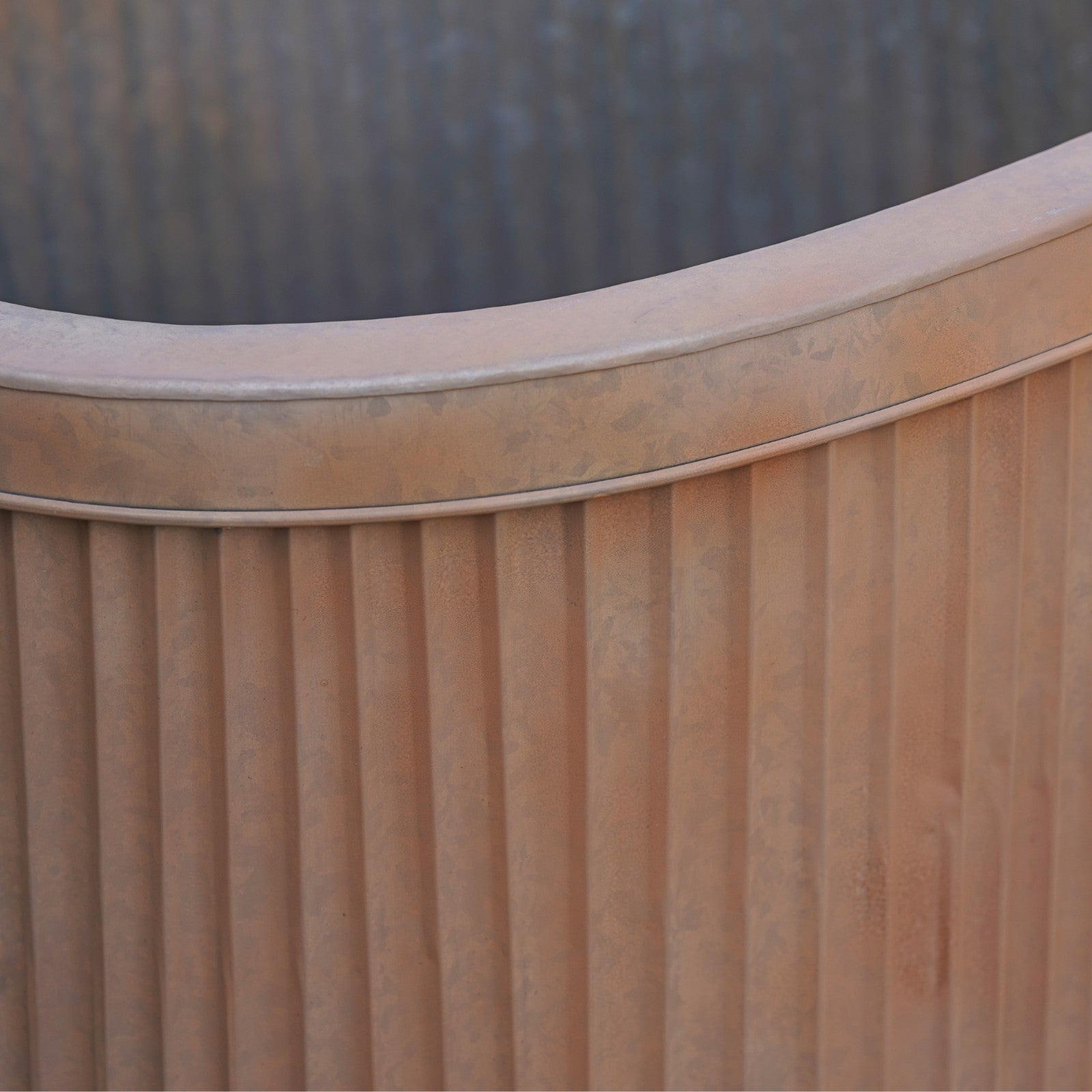 XL Copper Finish Dolly Tub Planter