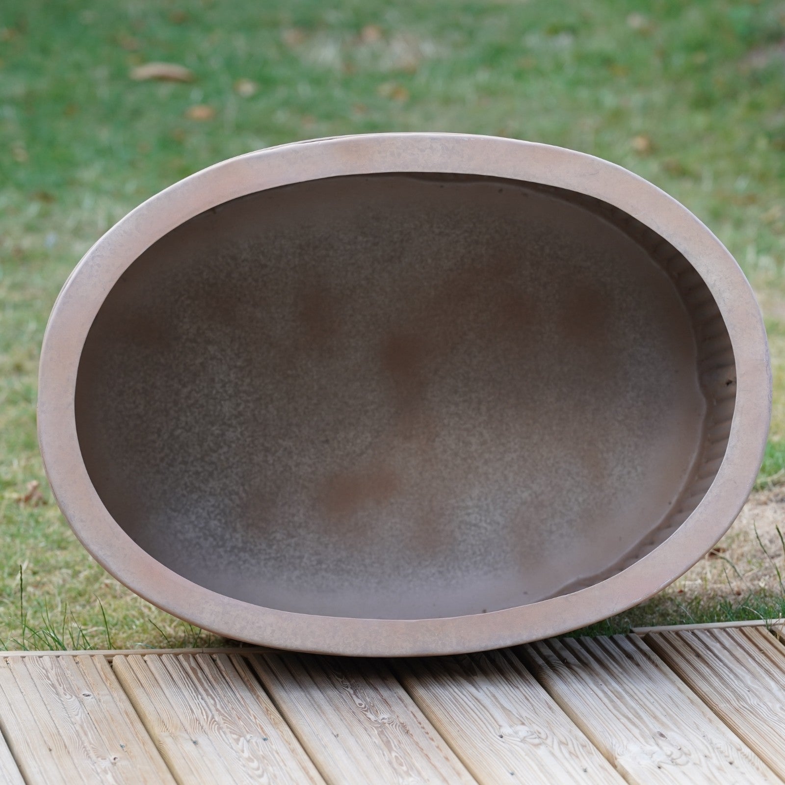 XL Copper Finish Dolly Tub Planter
