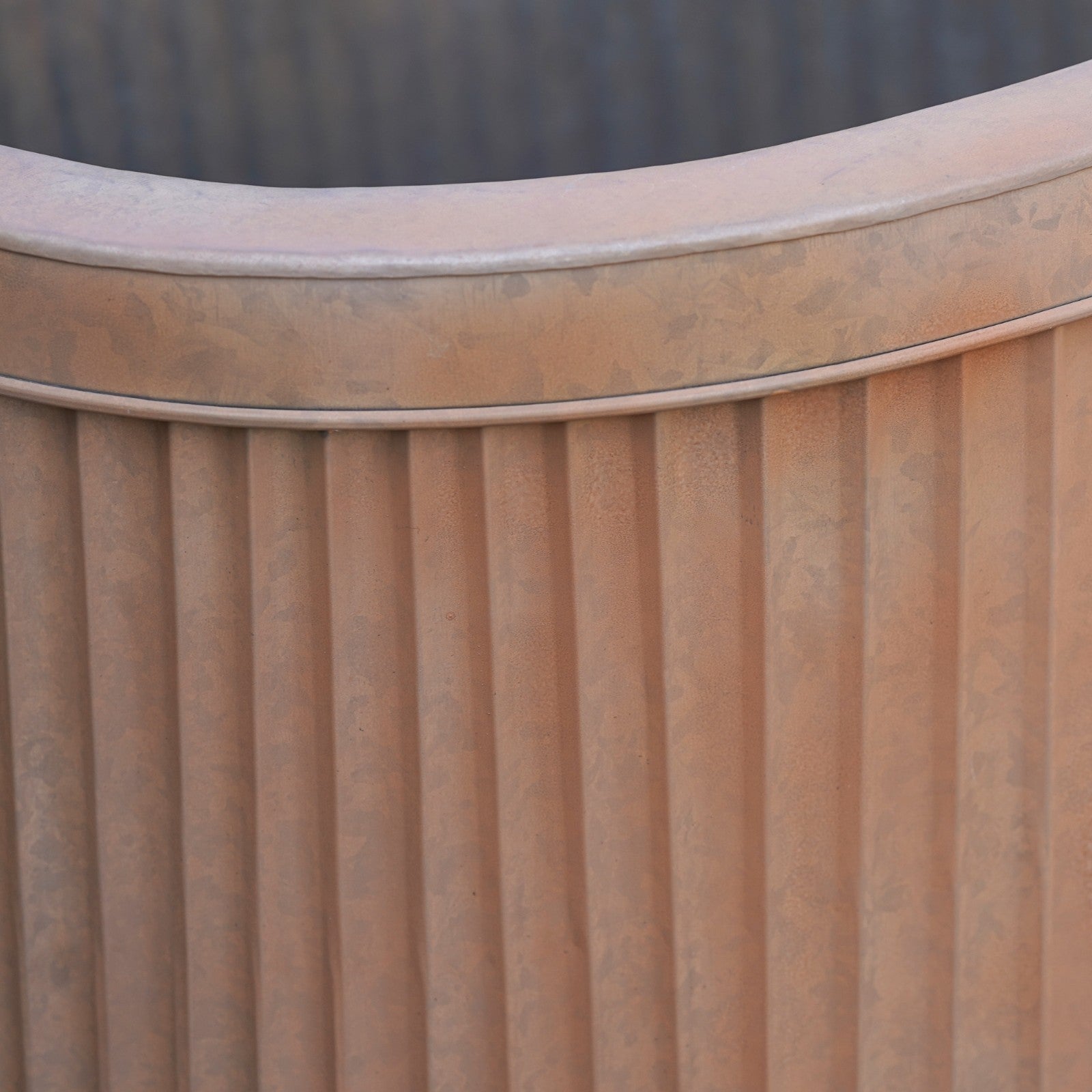 XL Copper Finish Dolly Tub Planter