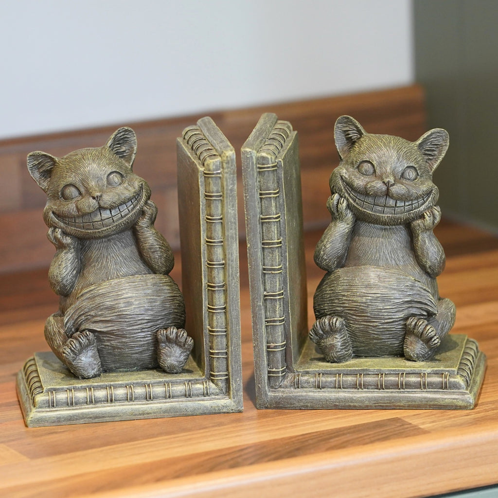 Cheshire Cat Bookends – Pair