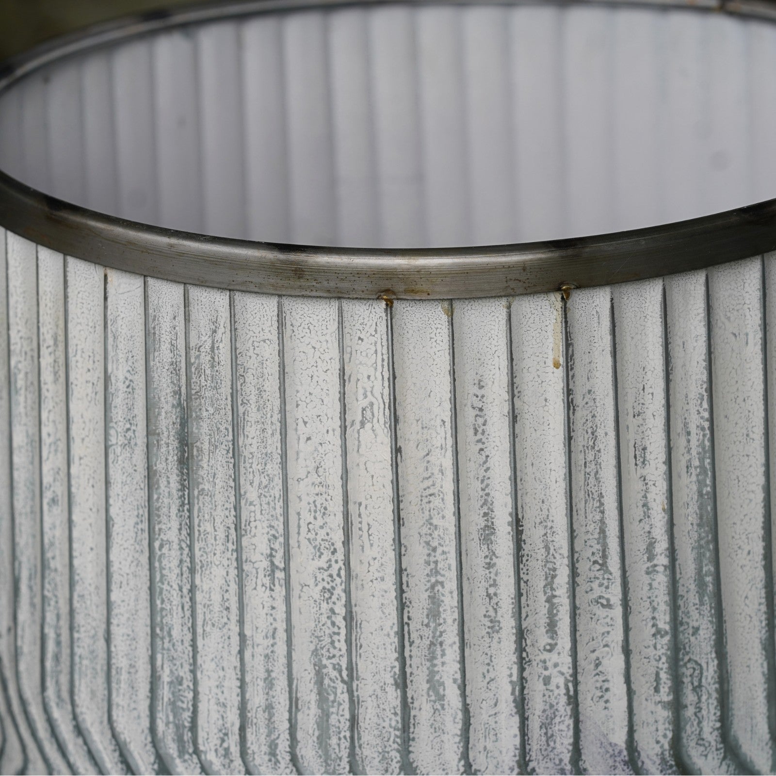 Galvanised Chevron Dolly Tub Planters – Single or Set of 2