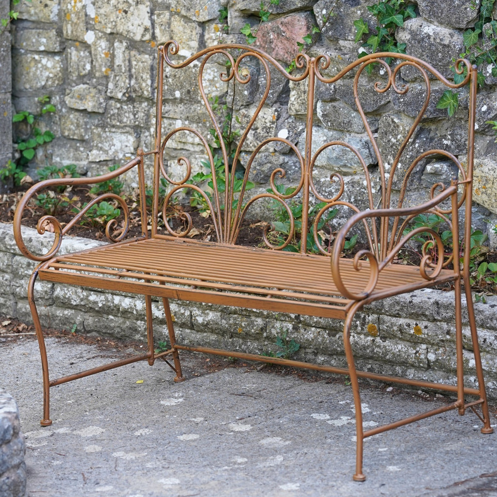 Wrought Iron Garden Bench – 2 Seater