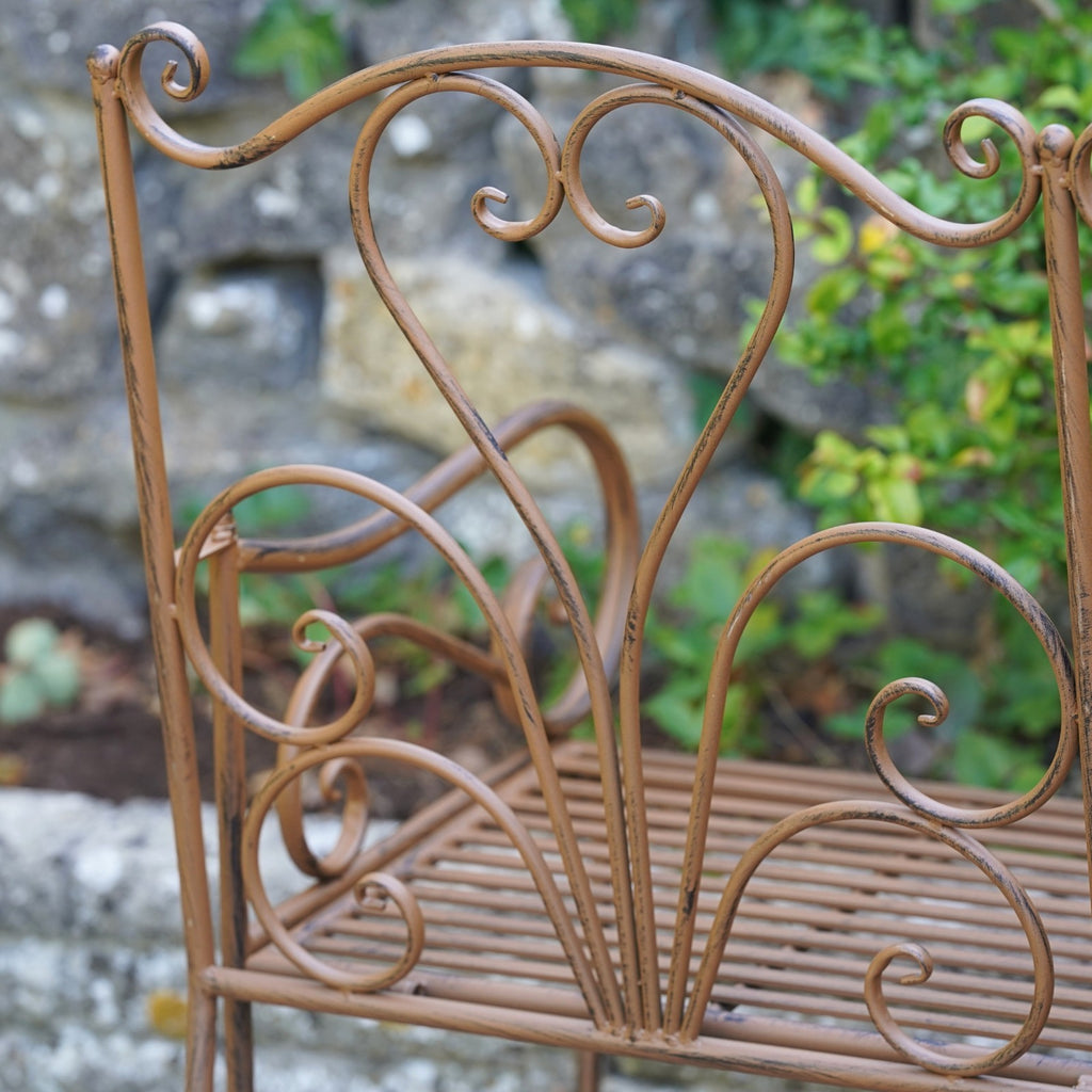 Wrought Iron Garden Bench – 2 Seater