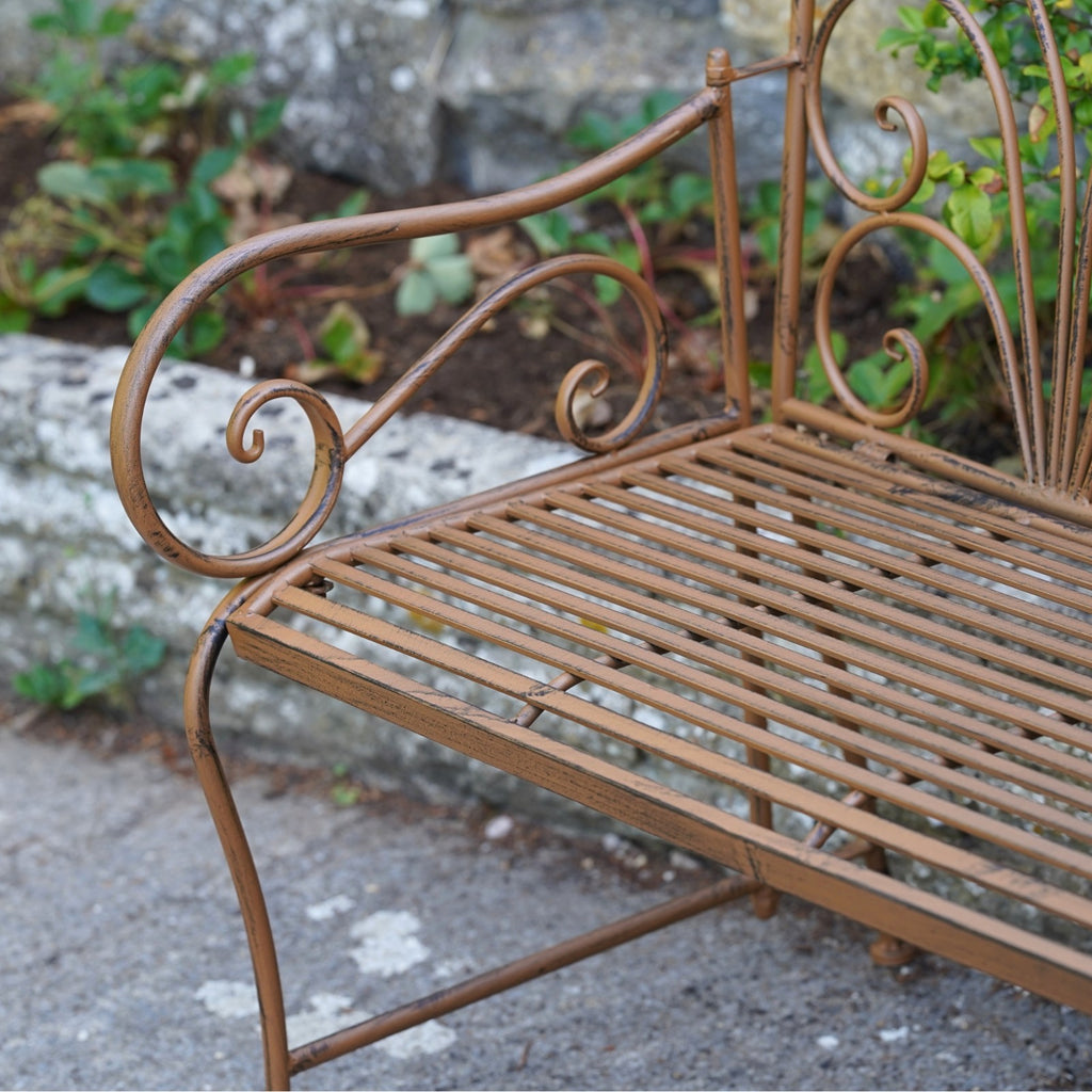 Wrought Iron Garden Bench – 2 Seater