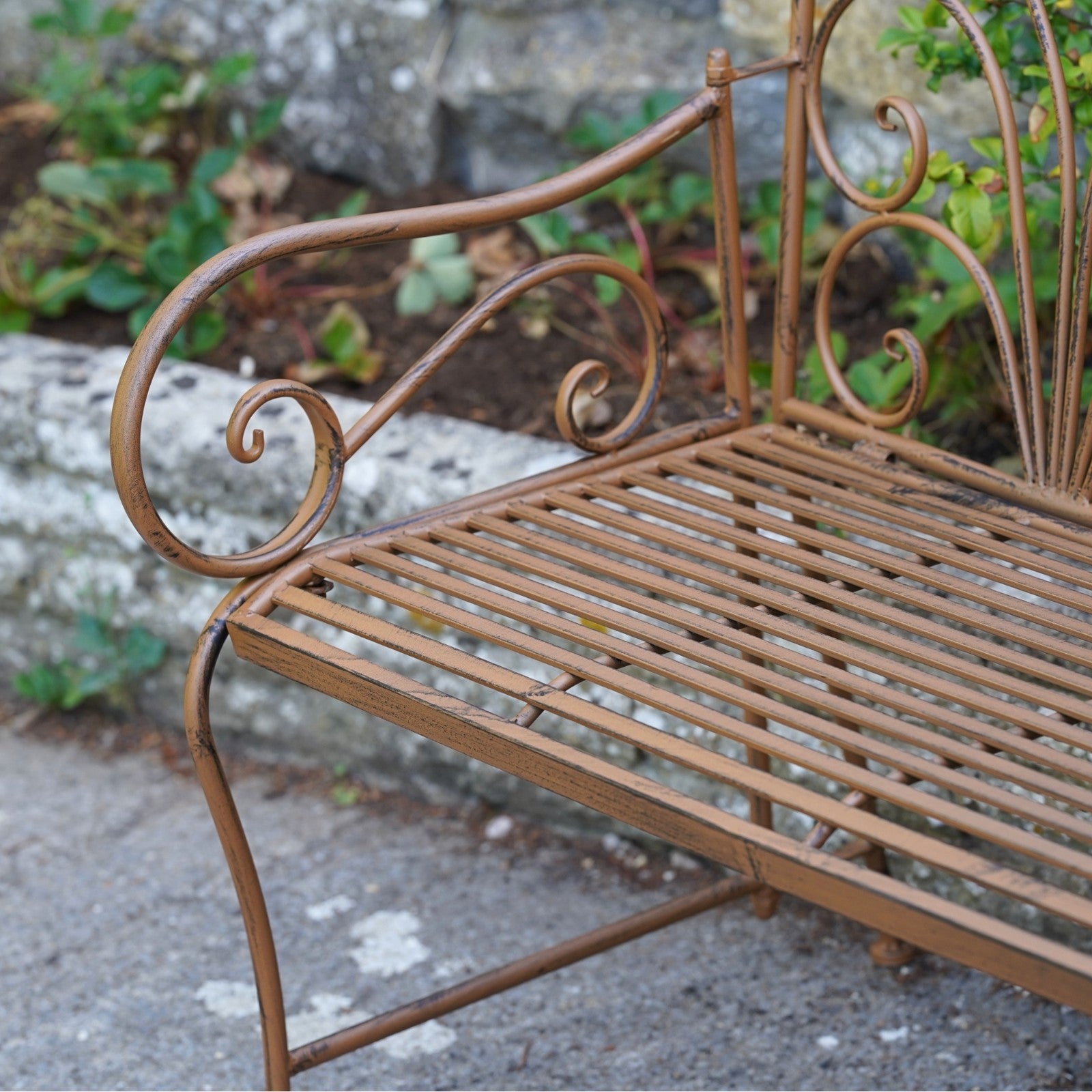 Wrought Iron Garden Bench – 2 Seater