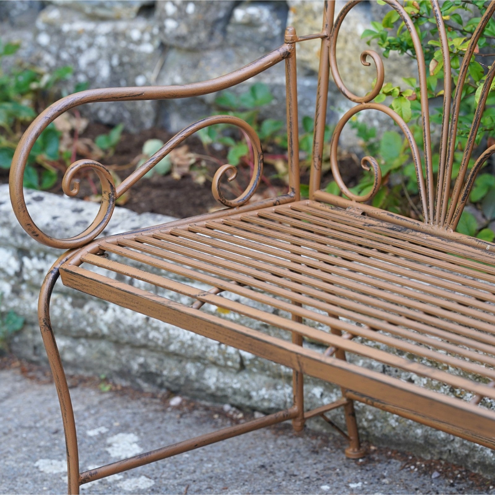 Wrought Iron Garden Bench – 2 Seater