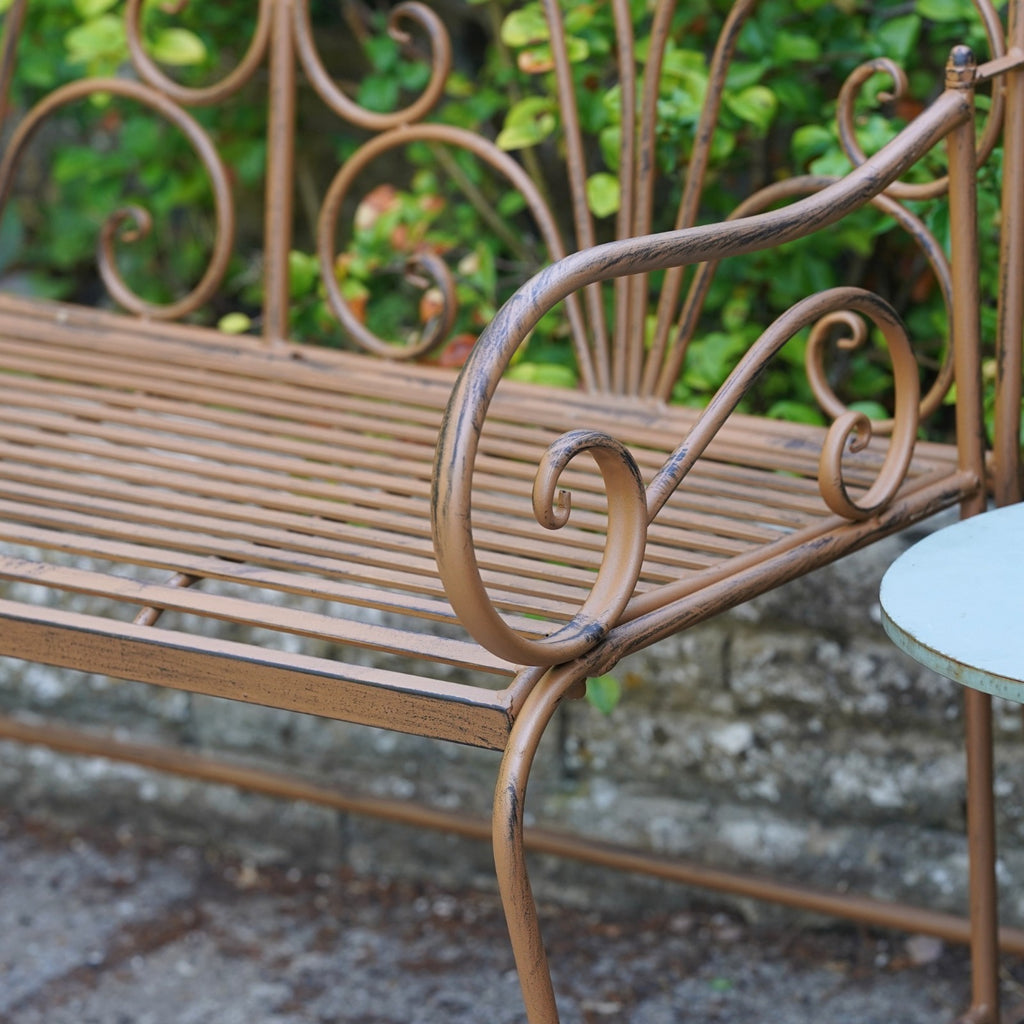Wrought Iron Garden Bench – 2 Seater