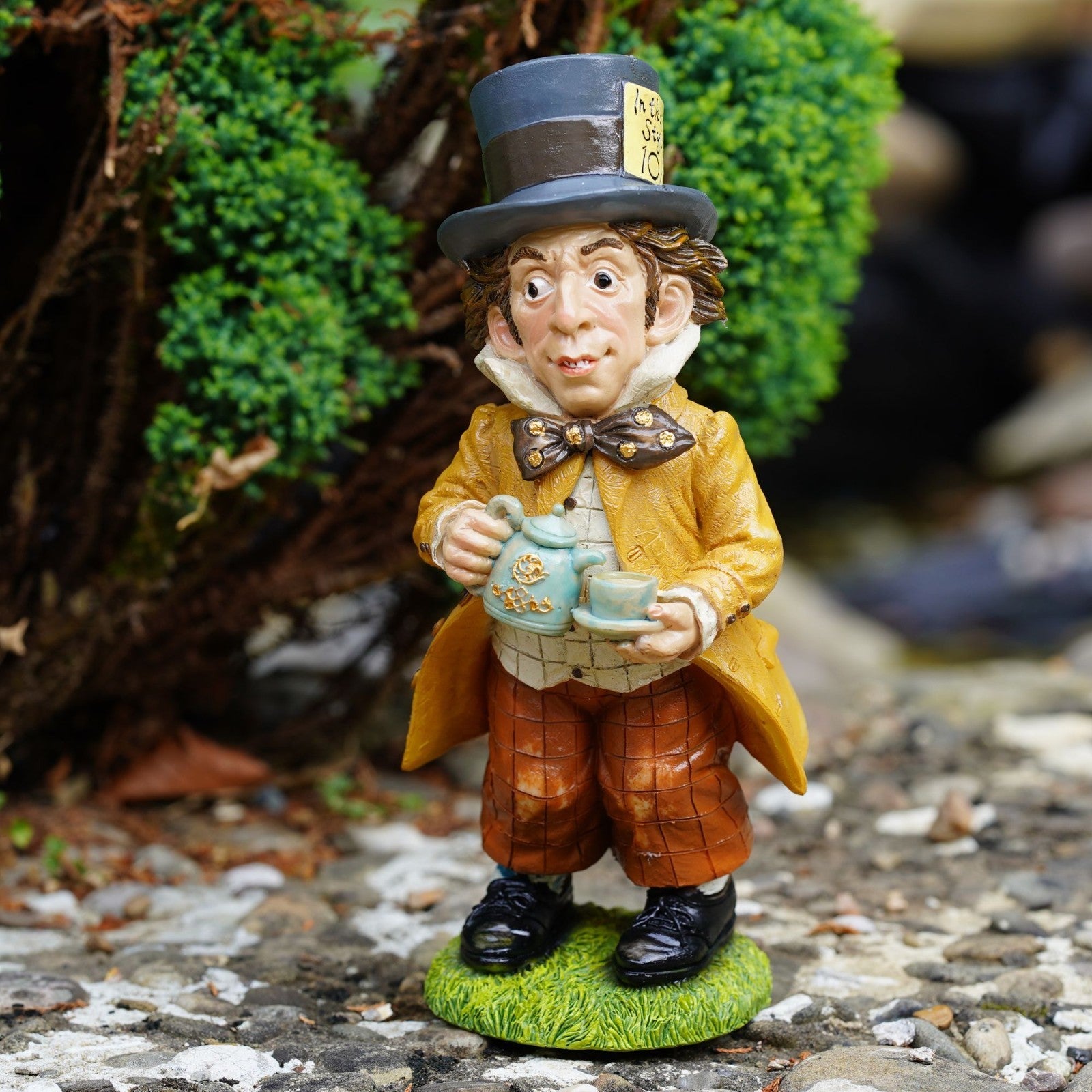 Mad Hatter Alice in Wonderland Resin Garden Ornament