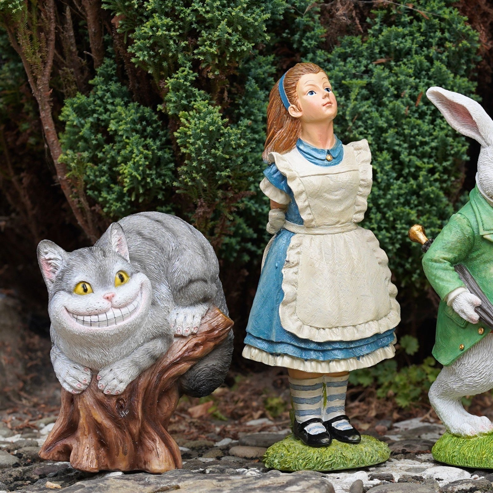 Alice in Wonderland Resin Garden Ornaments – Set of 4