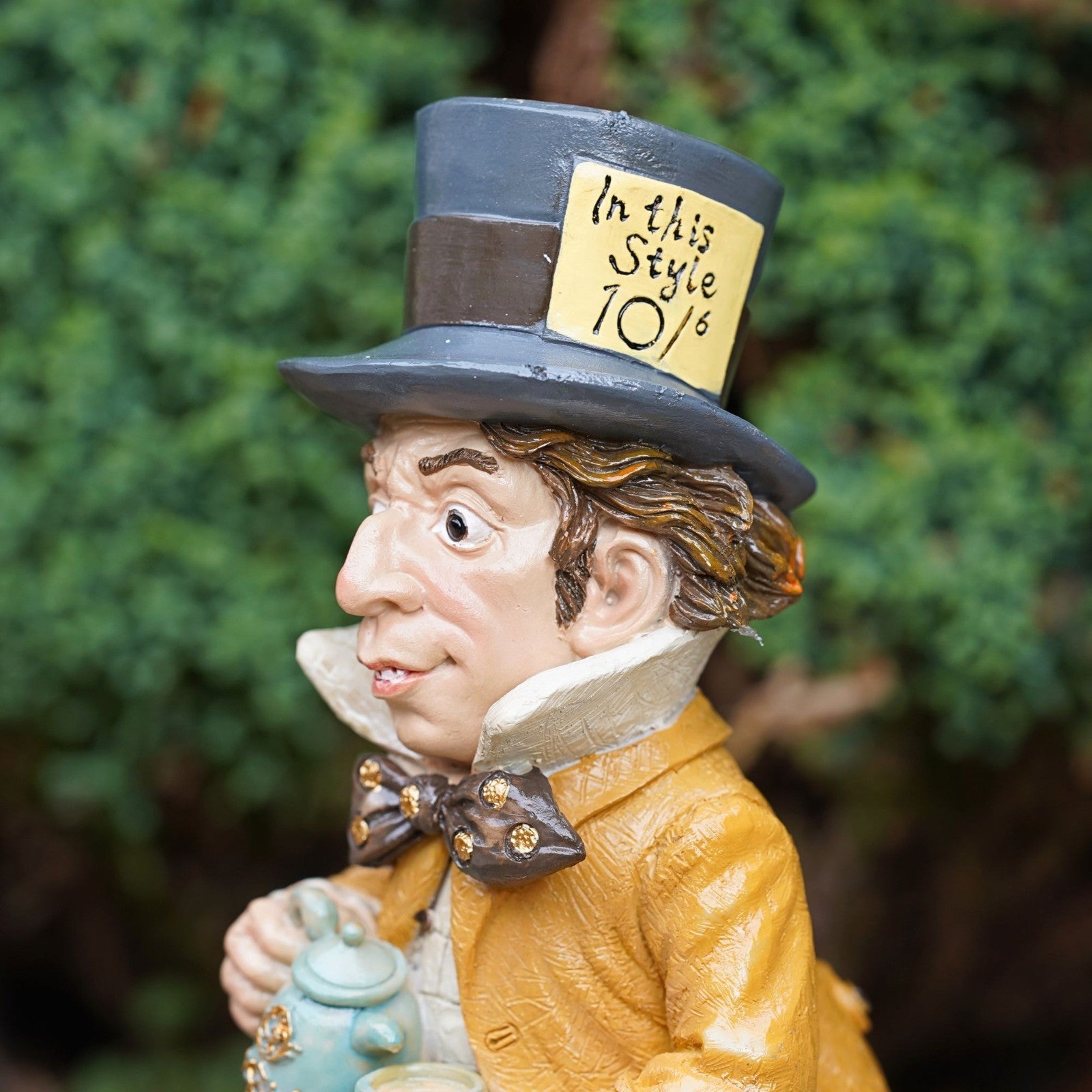 Mad Hatter Alice in Wonderland Resin Garden Ornament