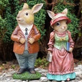 Mr and Mrs Peter Rabbit Resin Garden Ornaments – Set of 2