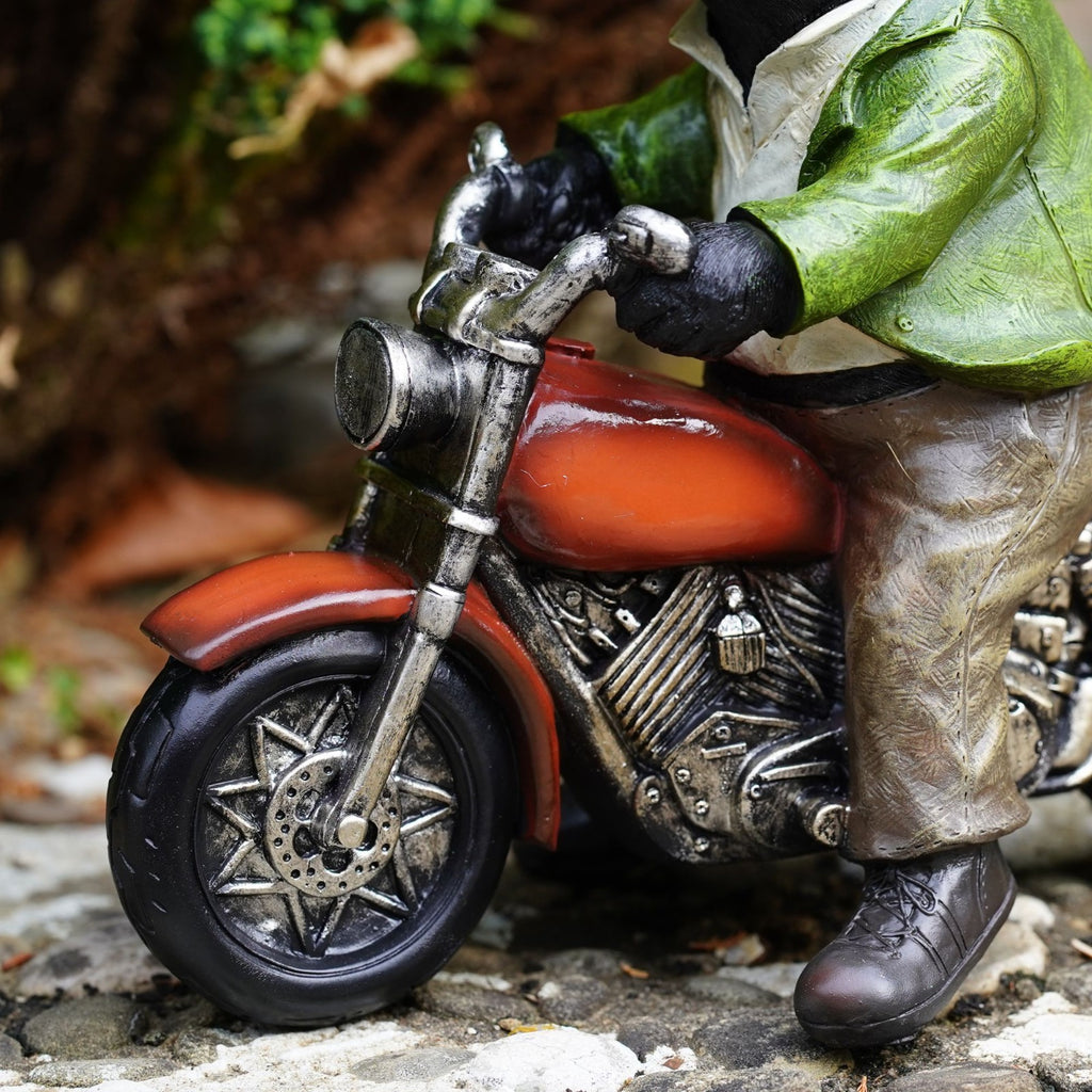 Mole on Motorbike Resin Garden Ornament