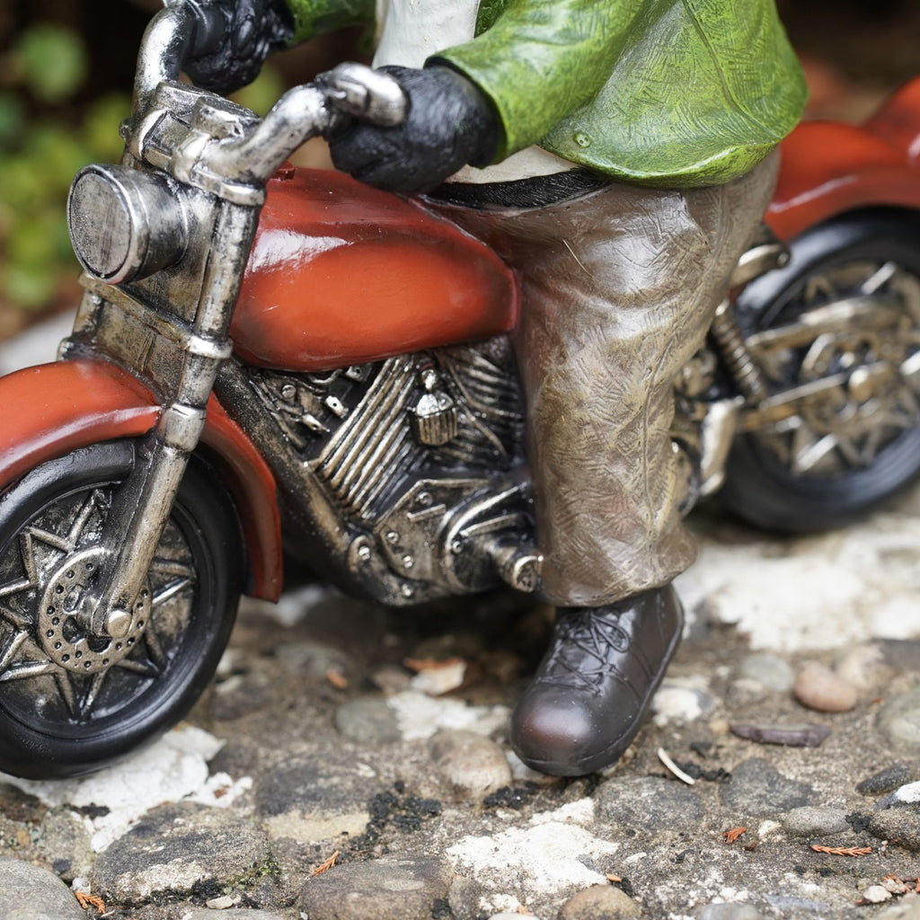 Mole on Motorbike Resin Garden Ornament