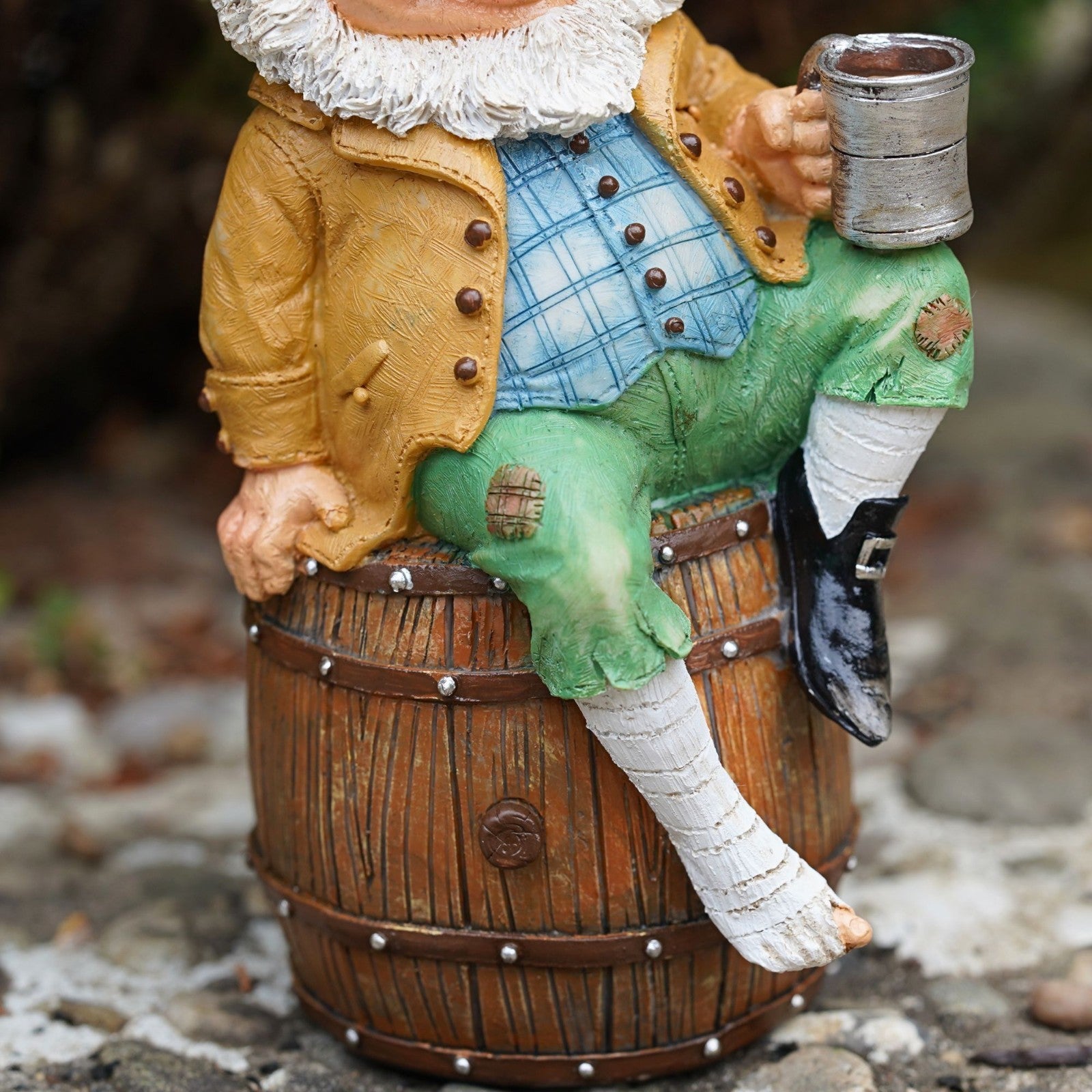 Cask Gnome Resin Garden Ornament