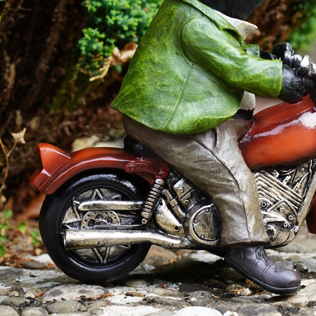 Mole on Motorbike Resin Garden Ornament