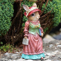 Mrs Rabbit Dressed Rabbit Resin Garden Ornament
