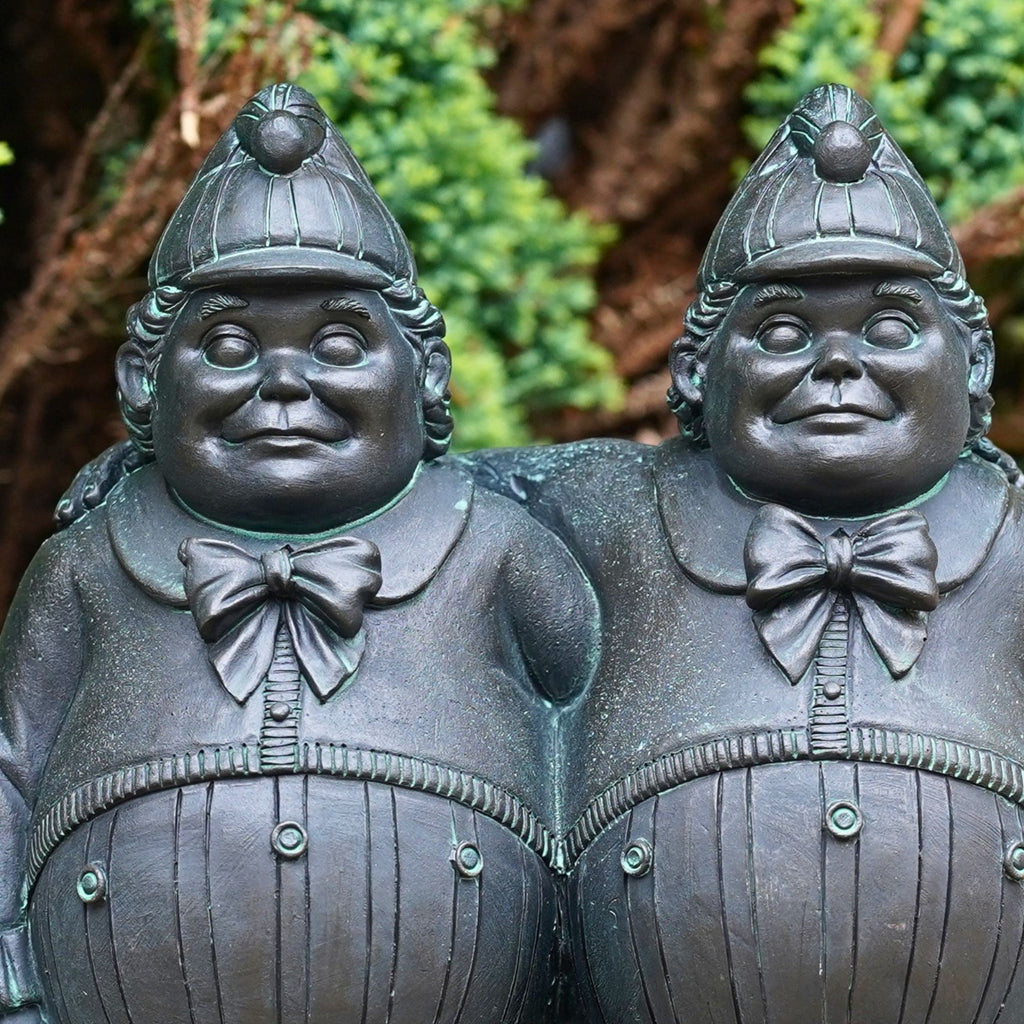 Tweedledum and Tweedledee Bronze Effect Resin Garden Statue