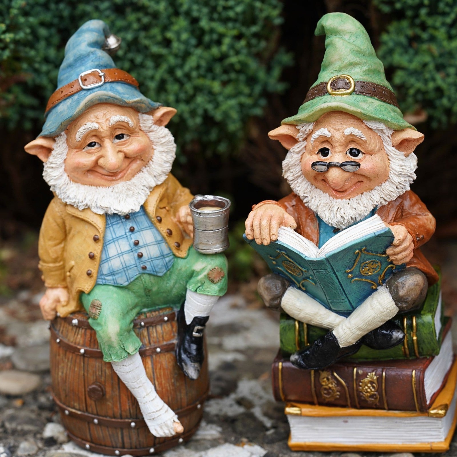 Garden Gnomes Set of 3 Resin Ornaments