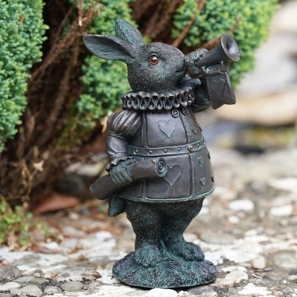 Alice in Wonderland Bronze Effect Resin Garden Statues – Set of 3