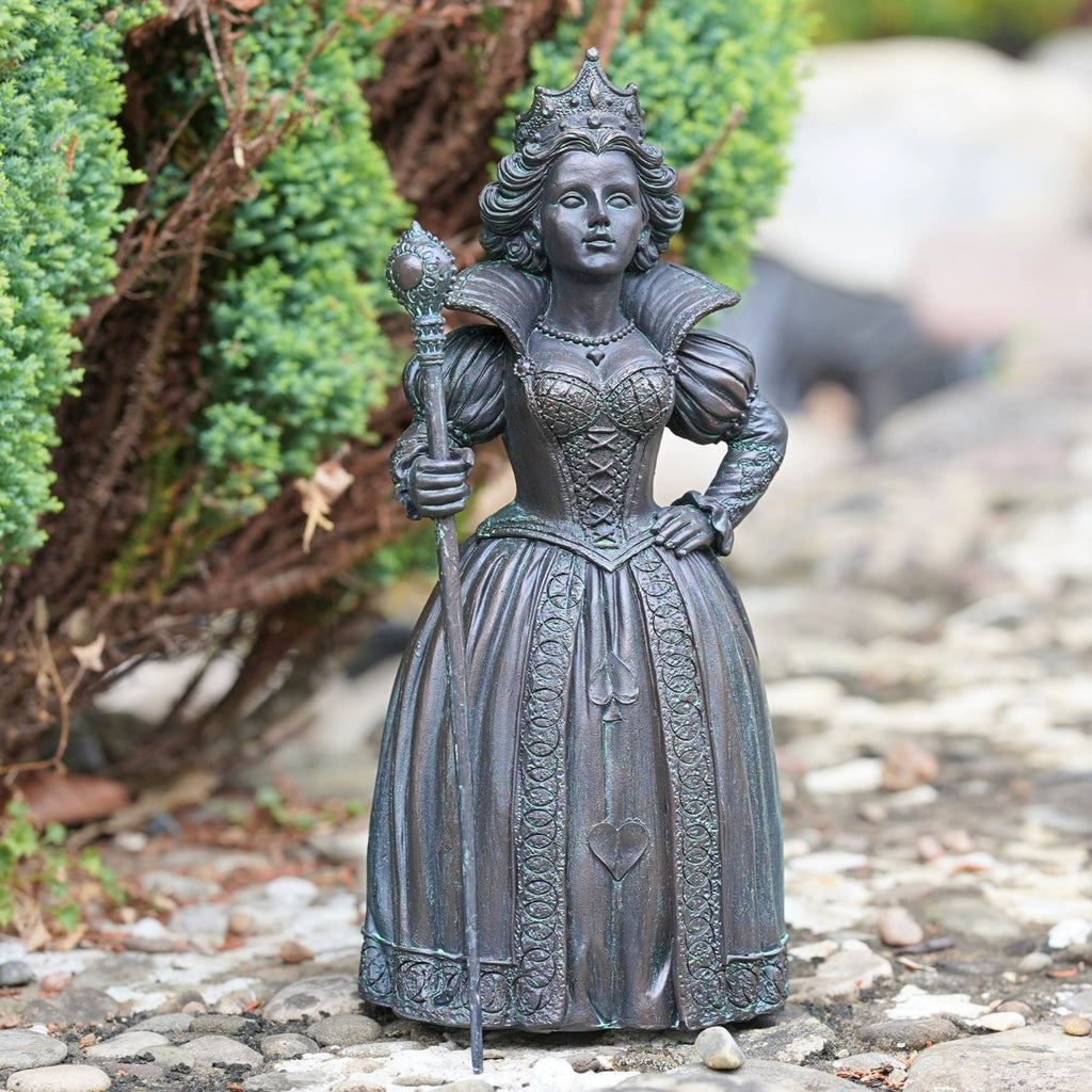 Alice in Wonderland Bronze Effect Resin Garden Statues – Set of 3