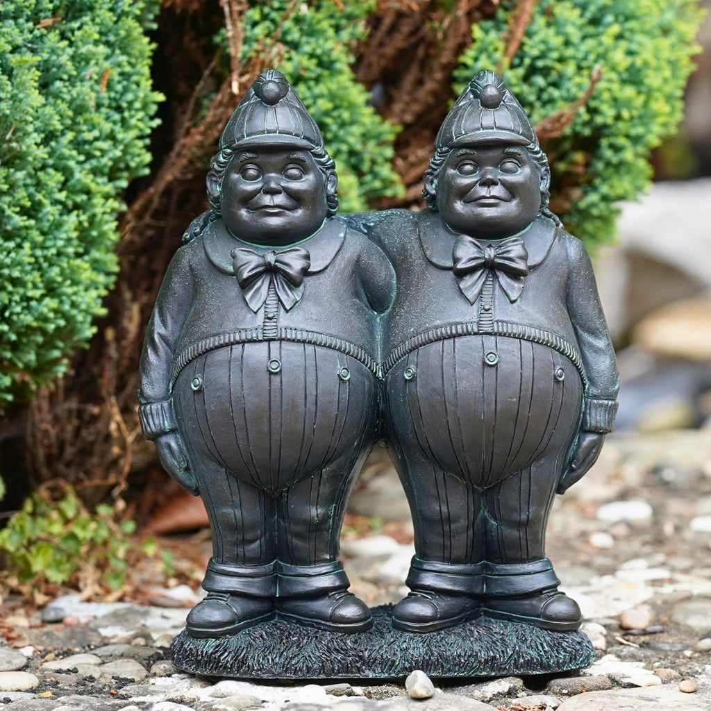 Alice in Wonderland Bronze Effect Resin Garden Statues – Set of 3