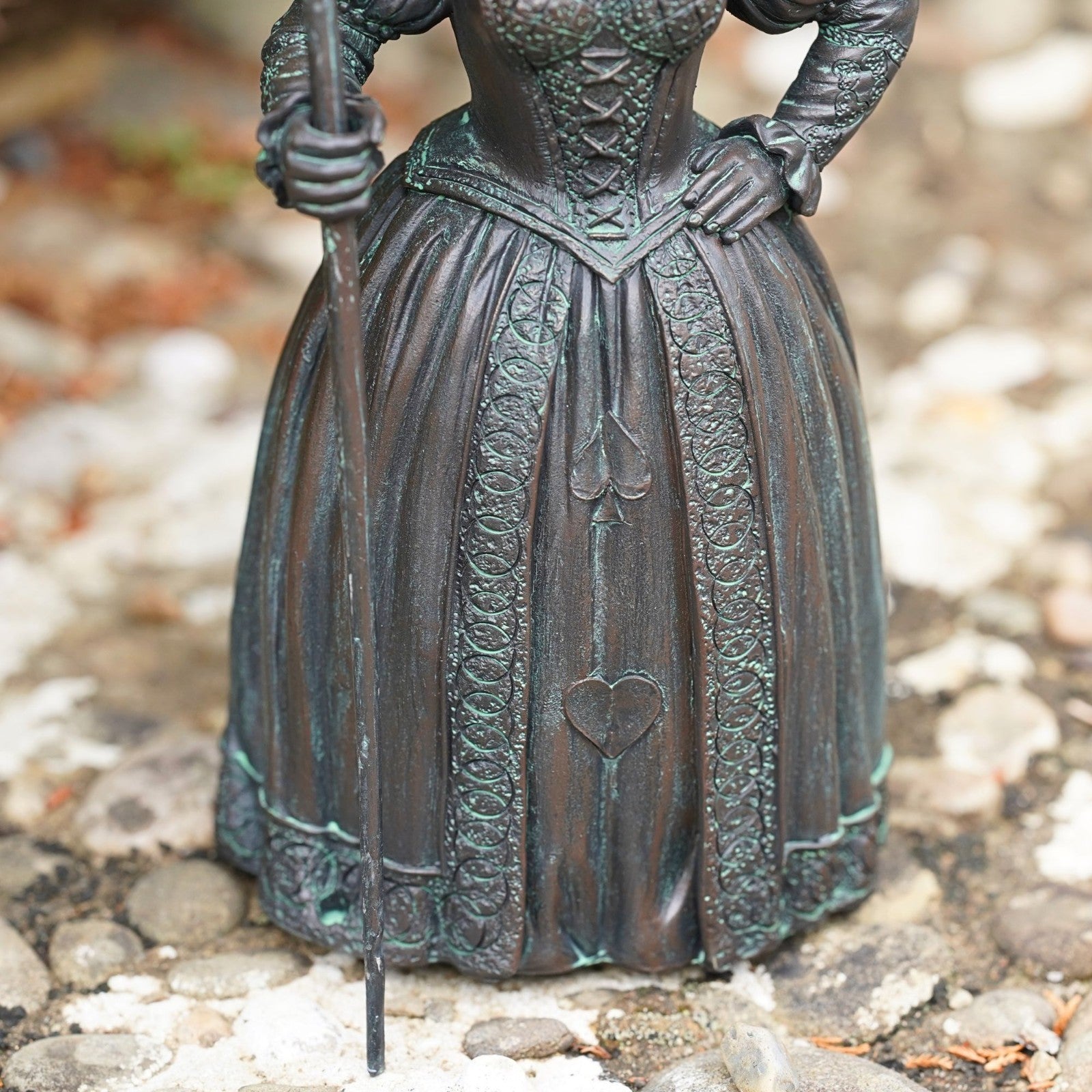 Alice in Wonderland Bronze Effect Resin Garden Statues – Set of 3