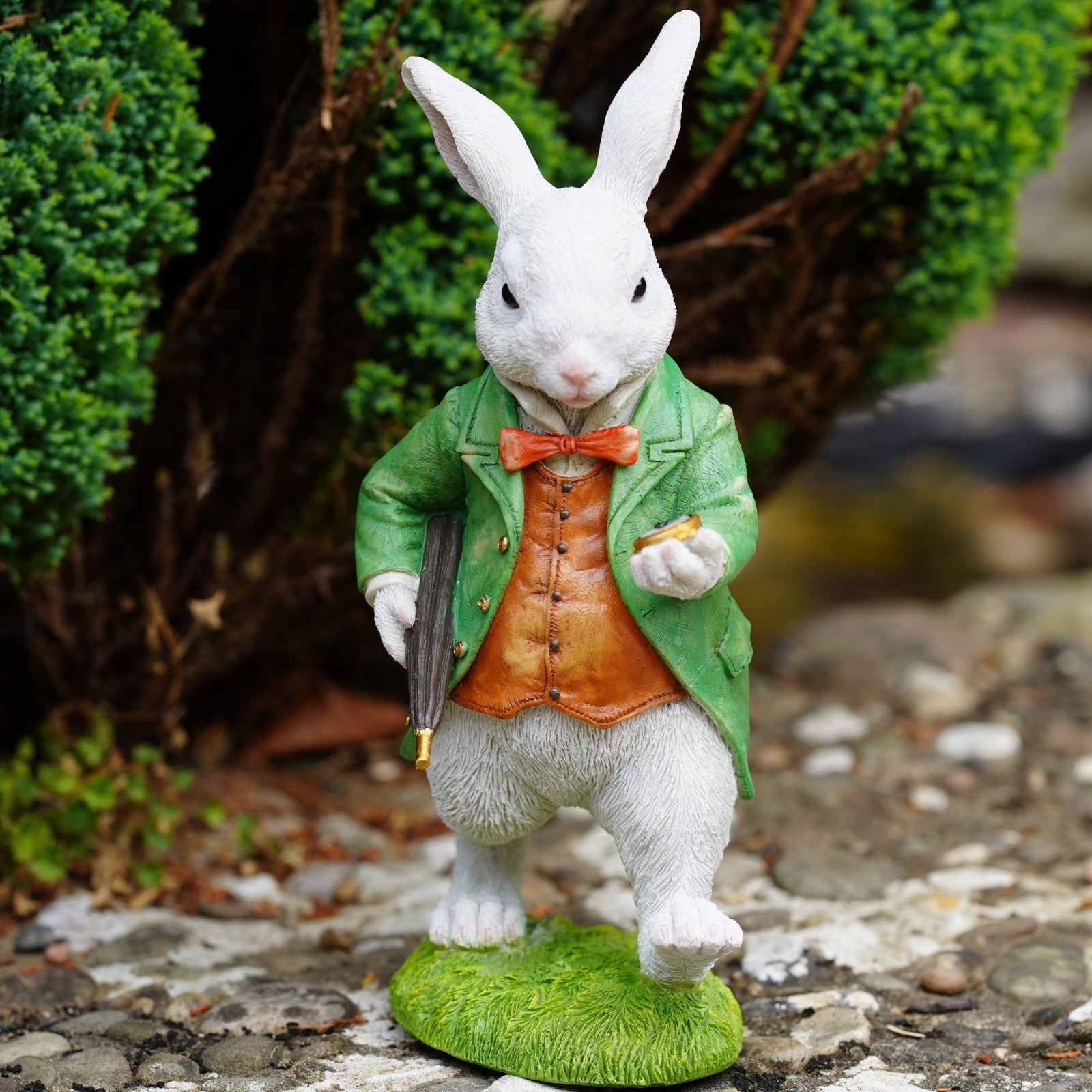 White Rabbit Alice in Wonderland Resin Garden Ornament
