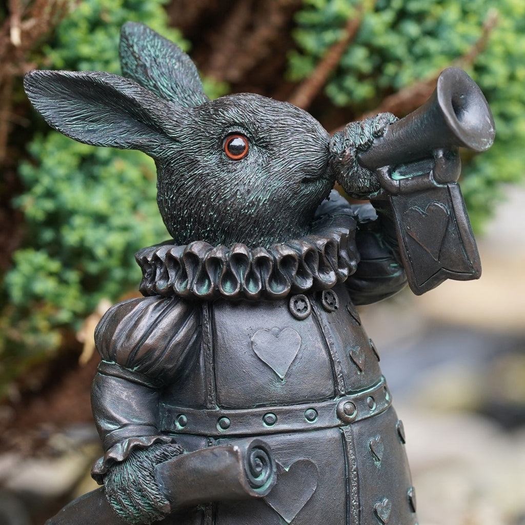 Alice in Wonderland Bronze Effect Resin Garden Statues – Set of 3