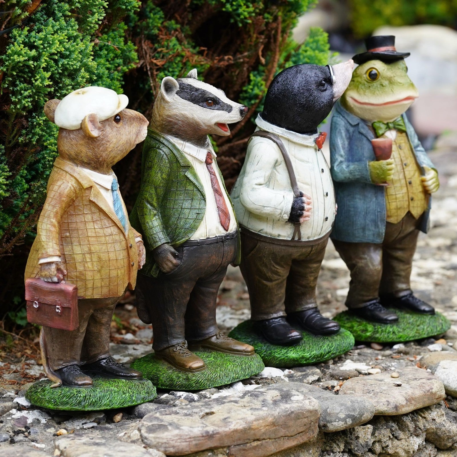 Wind in the Willows Resin Garden Ornaments – Set of 4